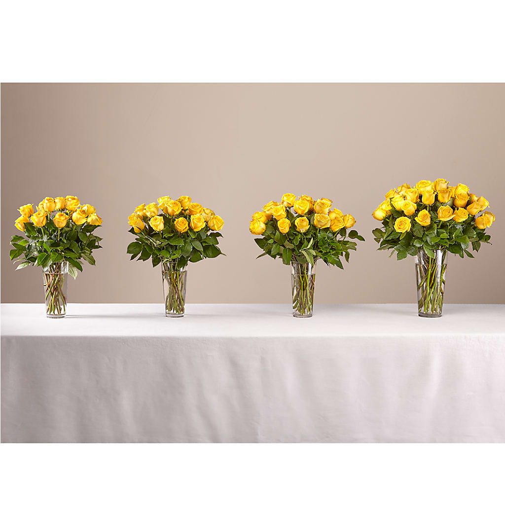 Long Stem Yellow Rose Bouquet – Foryouflower.com, Tontitown AR
