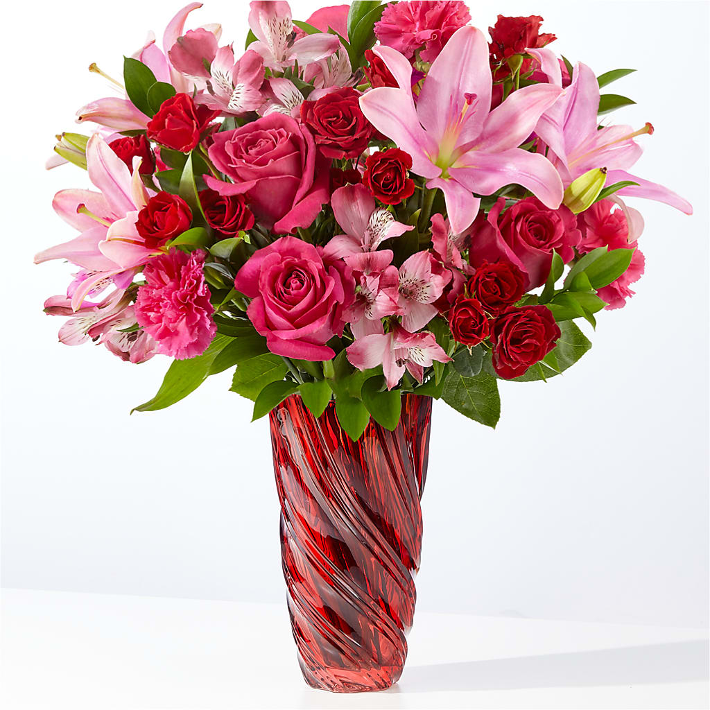 In Love Bouquet with Luxe Swirl Vase – Foryouflower.com, Tontitown AR