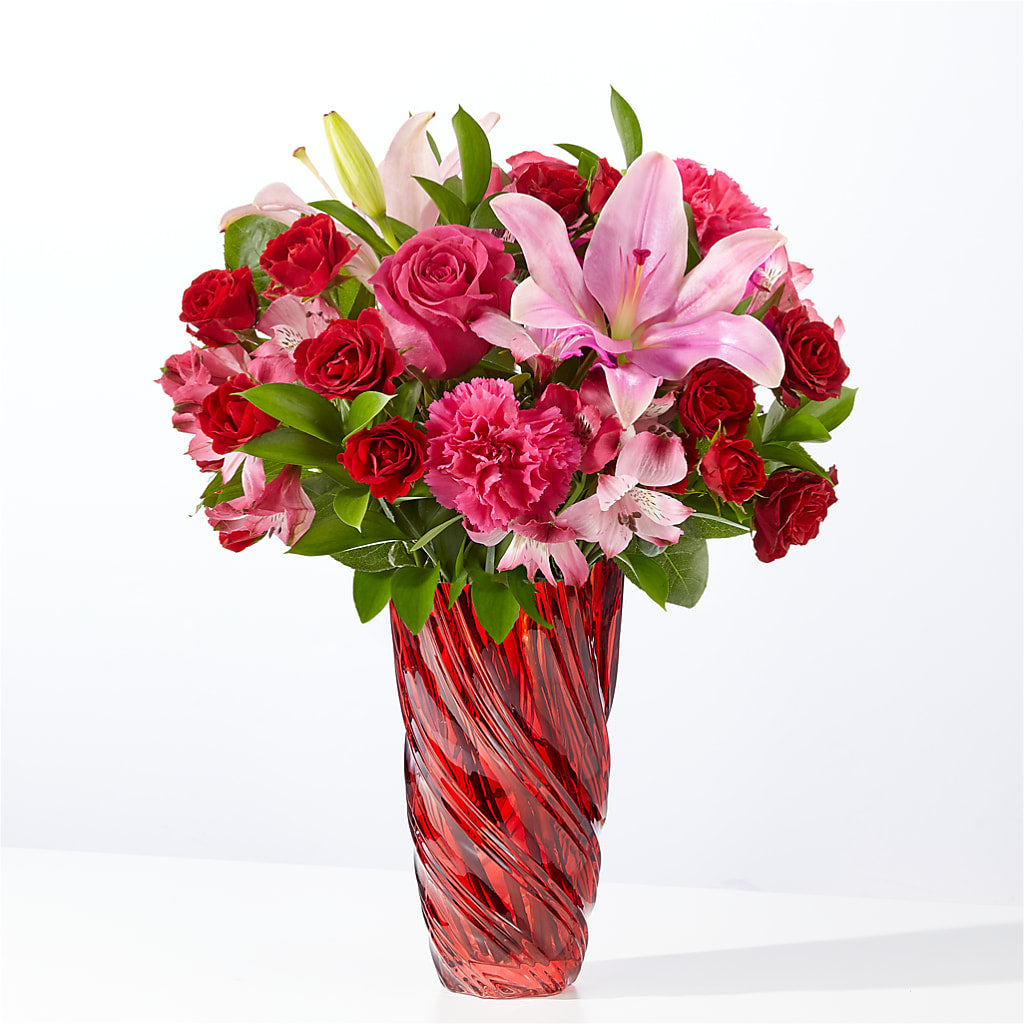 In Love Bouquet with Luxe Swirl Vase – Foryouflower.com, Tontitown AR