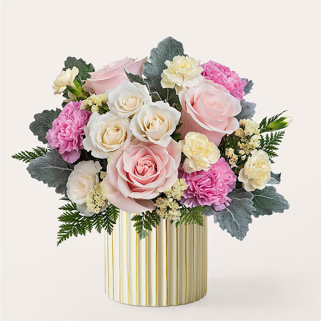 Blissful Moments Bouquet with Ivory Vase – Foryouflower.com, Tontitown AR