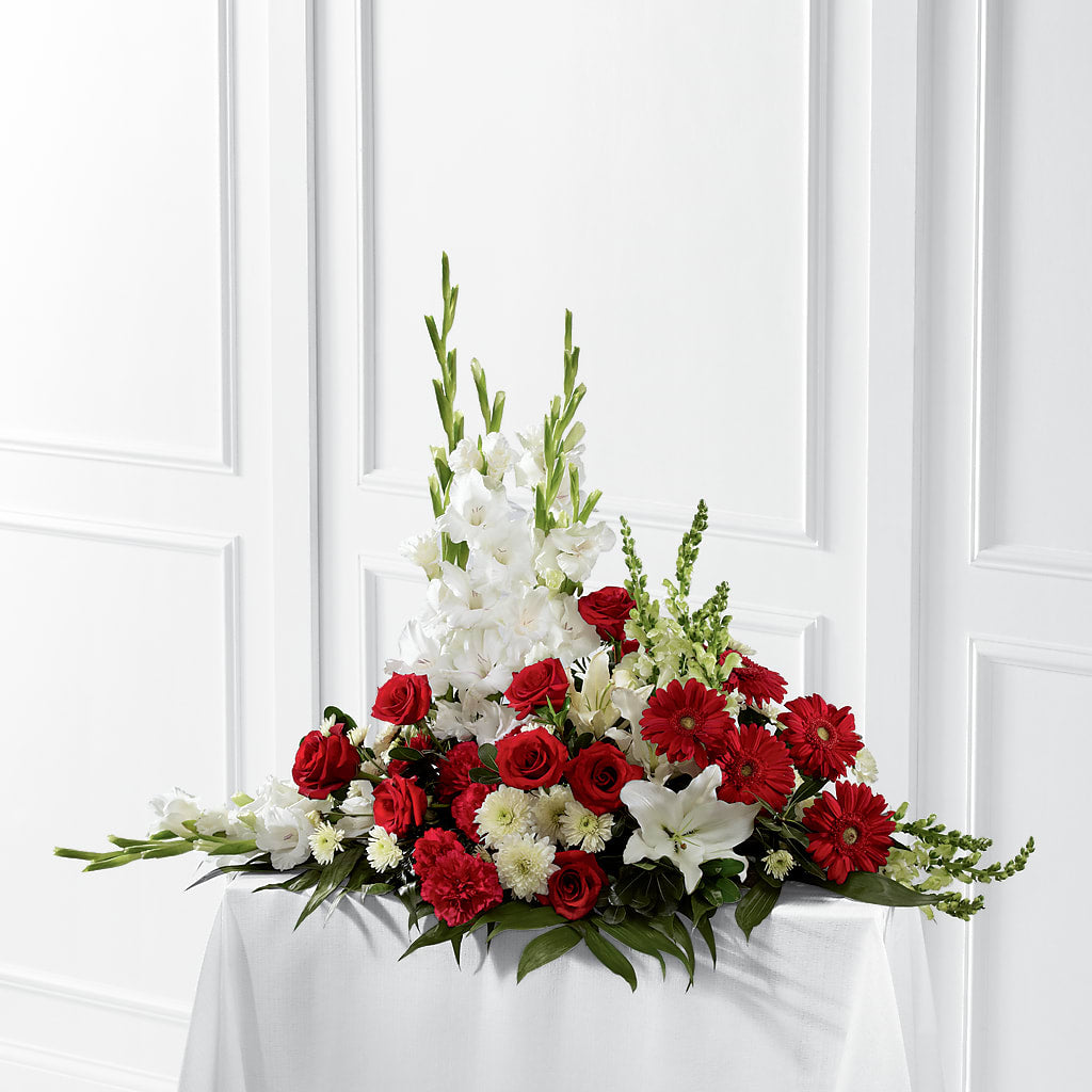 Crimson & White Arrangement – Foryouflower.com, Tontitown AR