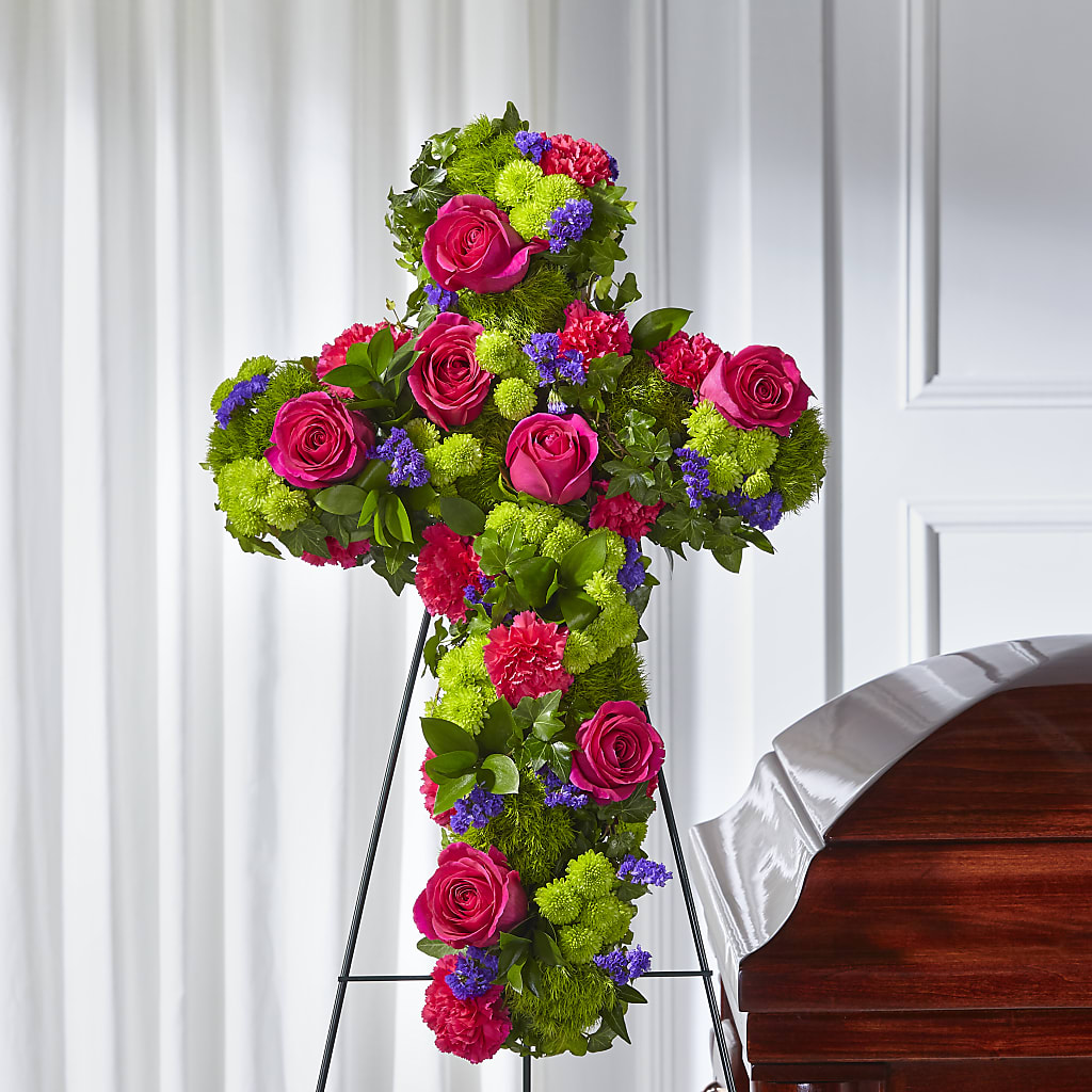 Tribute Rose Floral Cross – Foryouflower.com, Tontitown AR