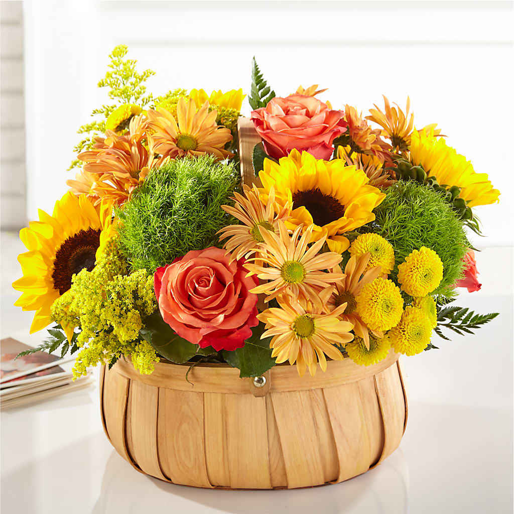 Harvest Sunflower Basket – Foryouflower.com, Tontitown AR