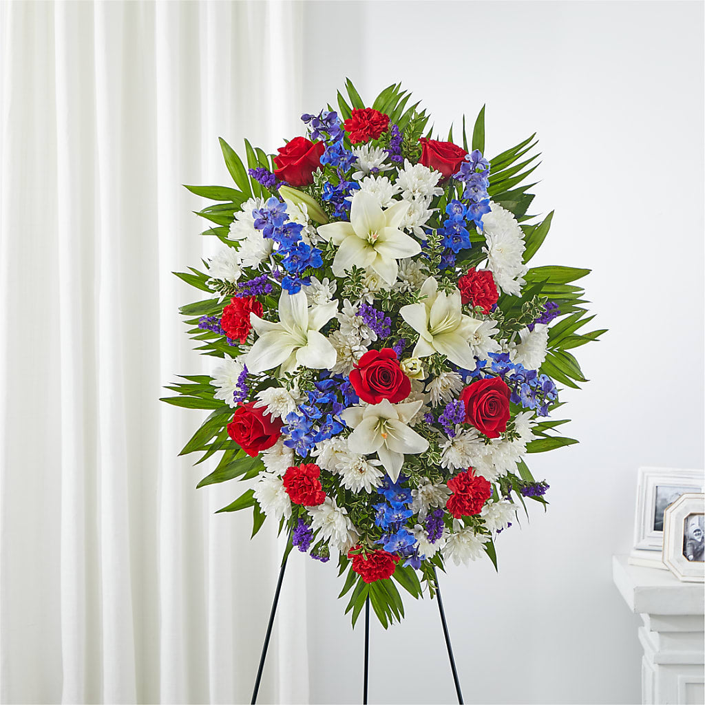 Cherished Service Standing Spray – Foryouflower.com, Tontitown AR