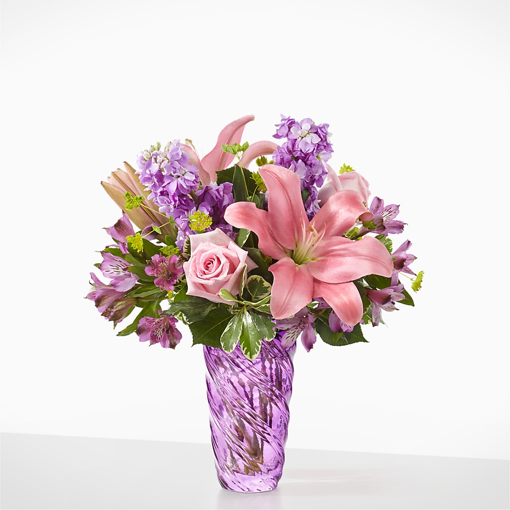 Precious Petals Bouquet with Luxe Swirl Vase – Foryouflower.com, Tontitown AR