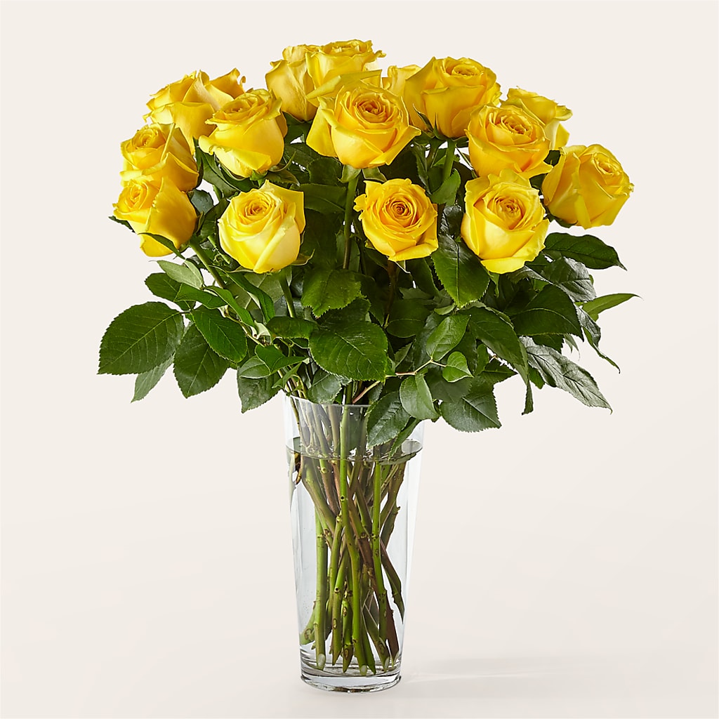 Long Stem Yellow Rose Bouquet –  Foryouflower.com, Tontitown AR