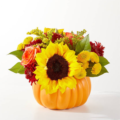 Golden Gourd Pumpkin Bouquet –  Foryouflower.com, Tontitown AR