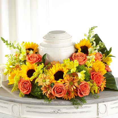 Faithful Sunflower Cremation Adornment –  Foryouflower.com, Tontitown AR