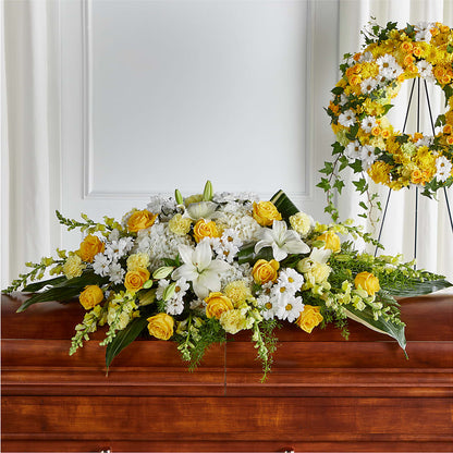 Golden Harmony Casket Spray –  Foryouflower.com, Tontitown AR