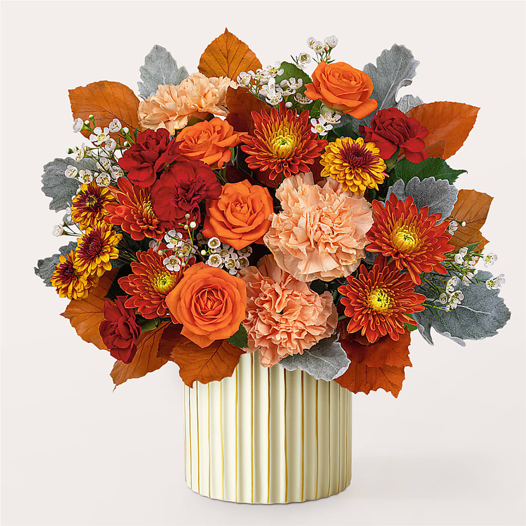 Merlot Bouquet with Ivory Vase –  Foryouflower.com, Tontitown AR