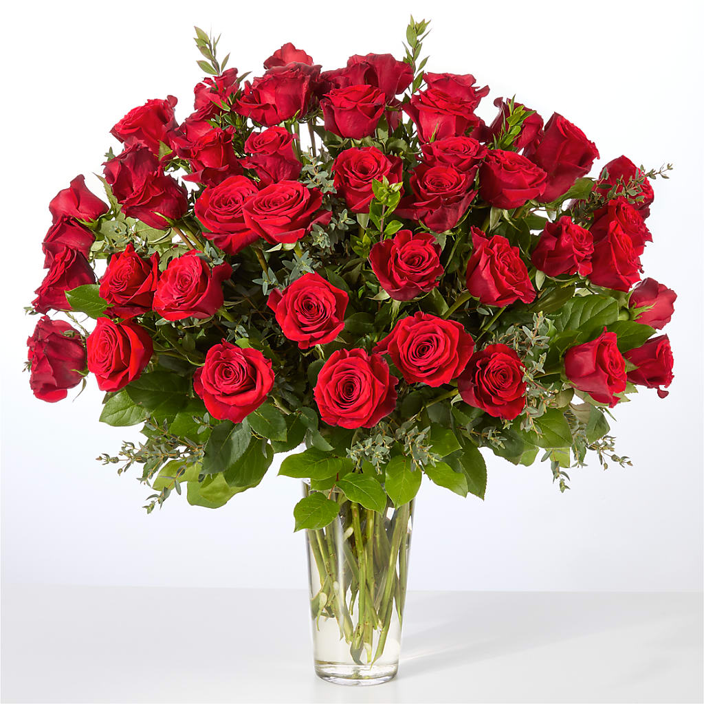 Forever Yours Fifty Stem Red Rose Bouquet –  Foryouflower.com, Tontitown AR